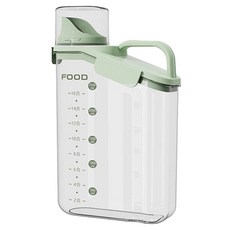 喜悠力 儲米/儲糧/飼料 鷹嘴式透明密封保鮮罐, 1個, 淺草綠, 2.8L