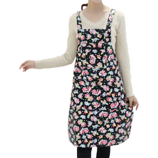 Kerico 美術用防水花朵吊帶皮革圍裙, 杜鵑花