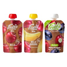 孩童新鮮水果泥 蘋果口味 100g+蘋果&香蕉口味 100g+蘋果&李子口味 100g 3款組, 1組