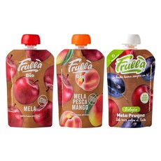 孩童新鮮水果泥 蘋果口味 100g+蘋果&水蜜桃&芒果口味 100g+蘋果&李子口味 100g 3款組, 1組