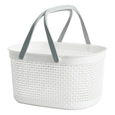 Yogomoji 多用途排水浴室沐浴籃, 白色