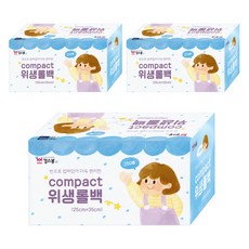 킹스봉 compact 위생롤백 중 25 x 35 cm, 중(M), 200개입, 3개