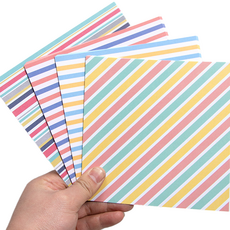 일상속반짝 컬러 무늬색종이 스트라이프, 80개, 4색