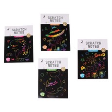 romozU 刮畫本 彩色筆記本 可愛蘑菇 + 快樂日 + 海洋 + 動物朋友們 套組, 1套, 混合顏色