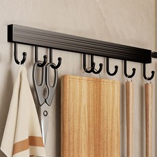 Livenew 8孔烹飪工具掛架, 黑色, 1個