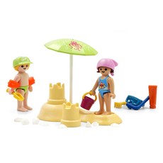 Playmobil 摩比人 與孩子們和沙堡公仔 71581, 單一顏色, 1個