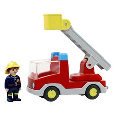 Playmobil 摩比人 兒童雲梯消防車公仔 71683, 1個