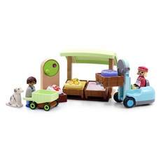 Playmobil 摩比人 兒童蔬菜店與堆高機人偶 71691, 1個