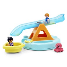 Playmobil 摩比人 兒童水上遊戲船與溜滑梯公仔 71687, 1個