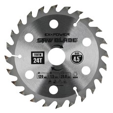 이엑스파워 원형톱날 팁쏘 목재용 120mm EXC-04024, 1개