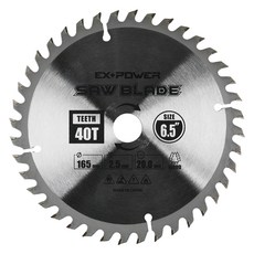 이엑스파워 원형톱날 팁쏘 목재용 165mm EXC-06040, 1개