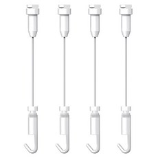 五金百貨 畫框掛鉤 一鍵式天花板掛鉤, 4個, 白色