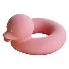 아카시아봉봉 유아용 라텍스 목욕인형 치발기, 도넛덕 핑크, 1개