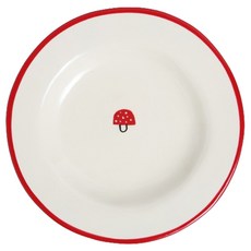 레티티아후제 샐러드 접시, 머쉬룸 레드, 1개