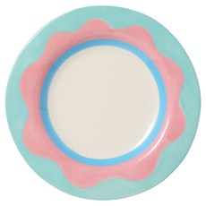 레티티아후제 샐러드 접시, 웨이비 블루, 1개