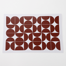 테이아 방수 식탁 매트 45 x 30 cm, 레드, 1개, M