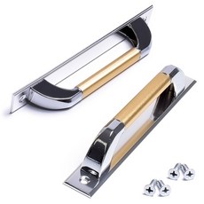 손잡이세상 샤인 판 손잡이 P128, 골드, 2개