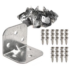 Sonjabisesang L型角鐵 100入 + 專用螺絲 600入 套組 銀色, 1套