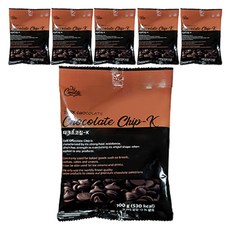 黑巧克力脆片 K, 100g, 6個