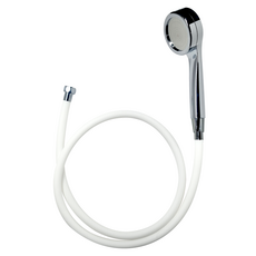 防纏繞矽膠多功能軟管1.5m+蓮蓬頭組, 白色(軟管), 1組