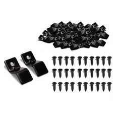 Sonjabisesang Z形 DIY 固定五金角鐵 + 連接螺絲組 黑色, 100套