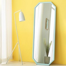 에이스홈 마카롱 팔각 와이드 벽걸이 전신거울 L, 민트