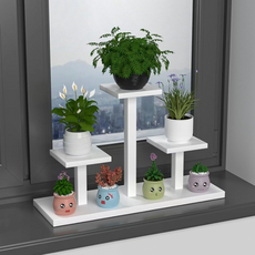 MOSTER 時尚室內裝飾現代花盆整理方形層架, 白色 + 白色, 3層