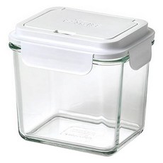 Glasslock Gompyo聯名 掀蓋式麵粉收納罐 + 湯匙 + 除濕劑 白色, 1組