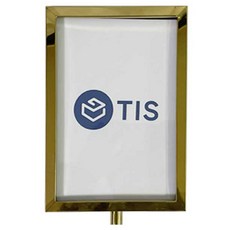 TIS 隔離柱指示牌海報架 直式, 金色, 1個