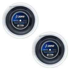 존스 헥스플로전 17 육각 테니스 스트링, 블랙, 2개