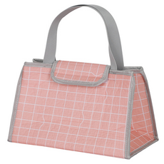 微笑輕量便當袋, 1個, 紅色格紋