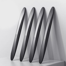 씨티알 차량용 범퍼 곡면 도어가드 쿠션형, 블랙, 4개