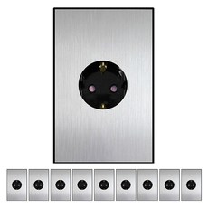 Boedam 1孔埋入式插座, 10個