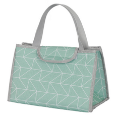 微笑輕量便當袋, 1個, 藍色格紋