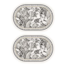 Badara 法式北歐風餐盤餐墊, 45 x 30 cm, 2個, 花朵 02