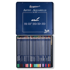 giorgione 繪圖專家用高級美術色鉛筆 + 收納盒套組, 1套, 24色