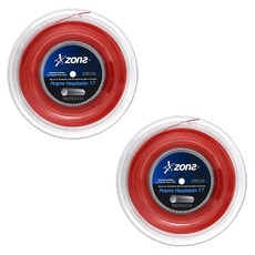 존스 헥스플로전 17 육각 테니스 스트링, 레드, 2개