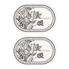 Badara 法式北歐風餐盤餐墊, 45 x 30 cm, 2個, 花朵 03