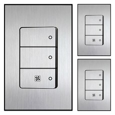 Boedam 內建排風扇跳線 三聯開關, 3個