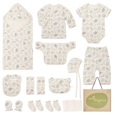 有機新生兒Momo森林夏季15件組彌月禮物套組