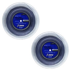 존스 폴리모 썬더 18G 십각 테니스 스트링, 그레이, 2개