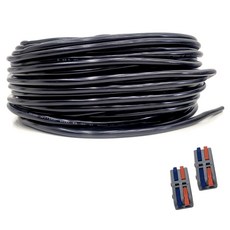 One Stop 裁切 VCTF 黑色電線 20m + 2P 快速接線端子 2p 套組 1.5SQ X 2C, 1套