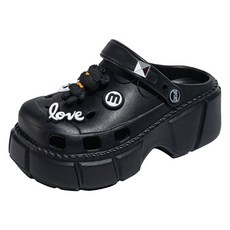 Peppermints 女用格紋蝴蝶結增高高級款EVA涼鞋 6.5cm 10026, 黑色, 230