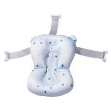 LILIKOKO 哩哩摳摳 嬰兒厚款三釦式浴網, 適用於0-10歲, 尺寸55x32公分, 可折疊收納, 星星, 1個