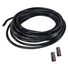 One Stop VCTF 1.0SQX2C 裁切電線 黑色 20m + 撥桿式連接器 2p 套組, 1套
