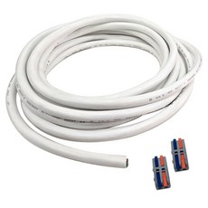 One Stop VCTF 1.0SQX2C 裁切電線 白色 20m + 撥桿式連接器 2p 套組, 1套