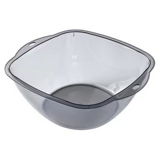 Joinmade 多用途透明臉盆 大型, 黑色, 1個