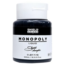 쉴드 모노폴리 점보 아크릴 660 블랙, 500ml, 1색