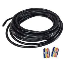 One Stop 裁切 VCTF 電線 0.75SQ x 3C 黑色 10m + 3P 槓桿式連接器 2p 組, 1套