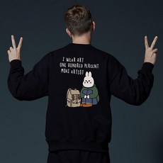 O.H.P ONE HUNDRED PERCENT MOAI b揹包客兔子 NO 2 寬鬆版型重磅大學T